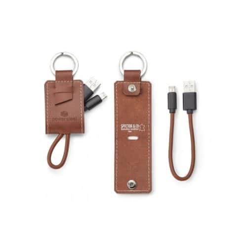 Genuine Leather Key Ring/Charging Kit