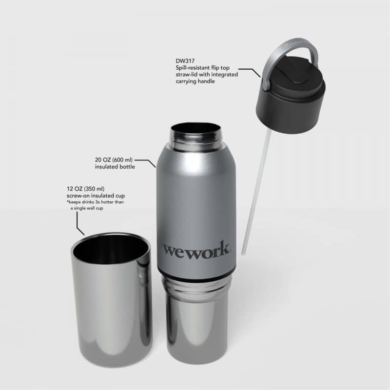 Switch-Hitter 2-In-1 Sport 600 Ml / 20 Oz Stainless Steel Bottle With 350 Ml / 12 Oz Cup - 4