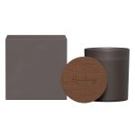 Summit Glass Candle With Acacia Wood Lid - 2