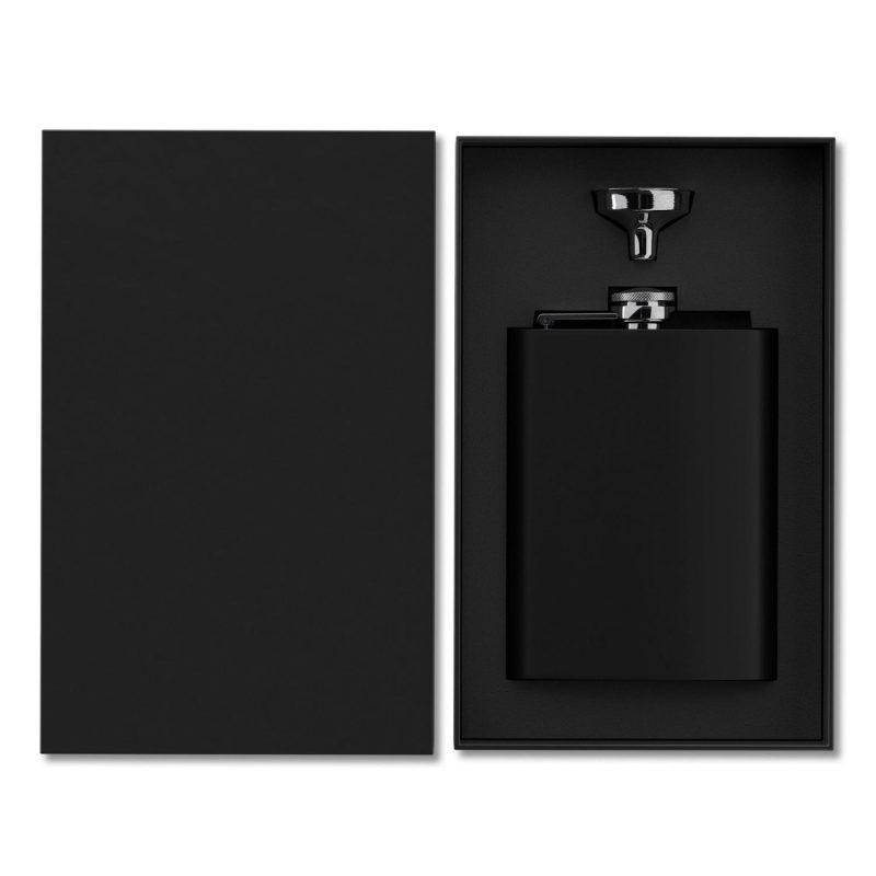 200ml 6 8oz RECYCLED STAINLESS STEEL FLASK - 4