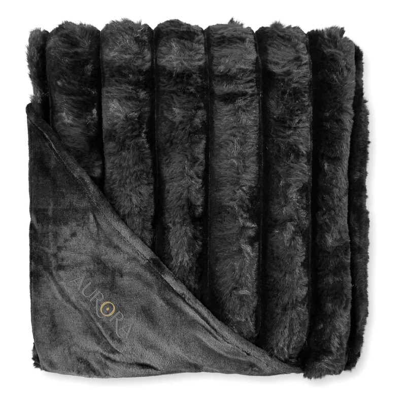 Aurora Faux Fur Polyester Blanket - 3