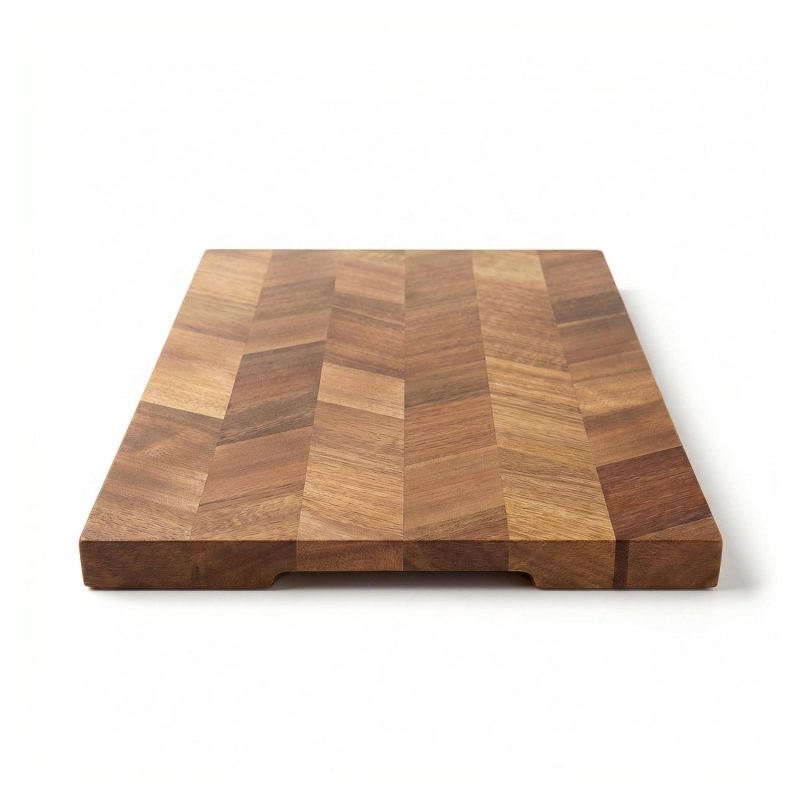 Baylor Acacia Wood Herringbone Serving Board - 3