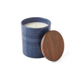Ember 10 Oz Patterned Glass Candle With Acacia Wood Lid - 5