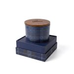 Ember 10 Oz Patterned Glass Candle With Acacia Wood Lid - 7