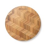 Harrington Acacia Wood Herringbone Lazy Susan - 2