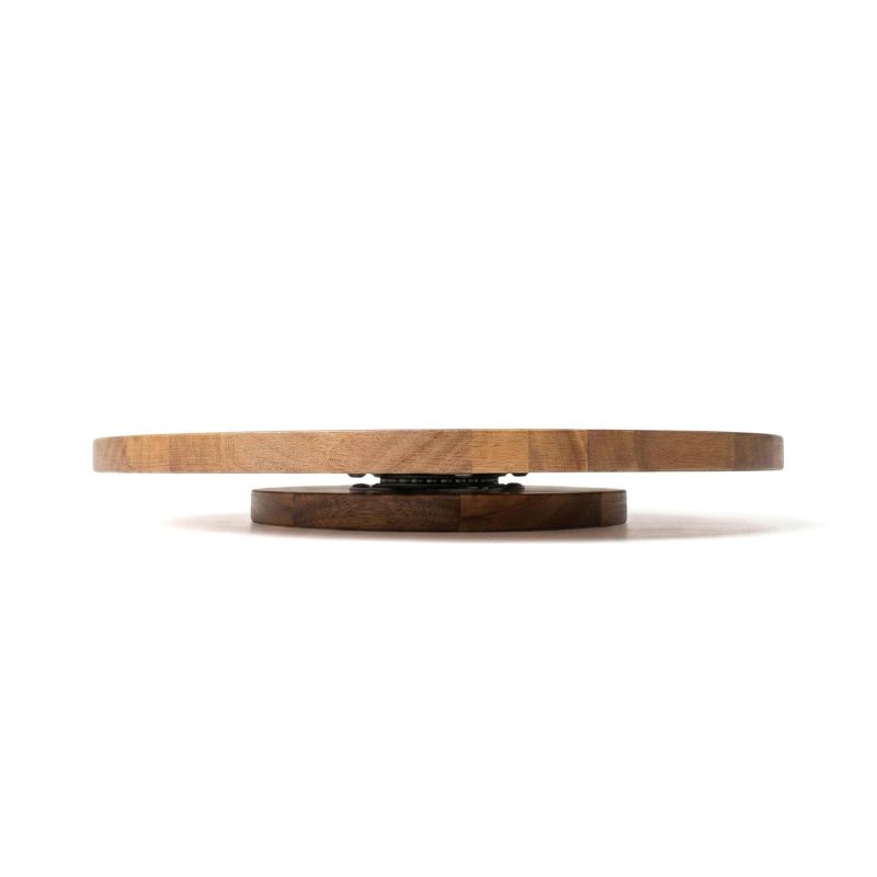 Harrington Acacia Wood Herringbone Lazy Susan - 3