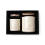 Hawthorne Ceramic And Acacia Wood Storage Jar Set - 4