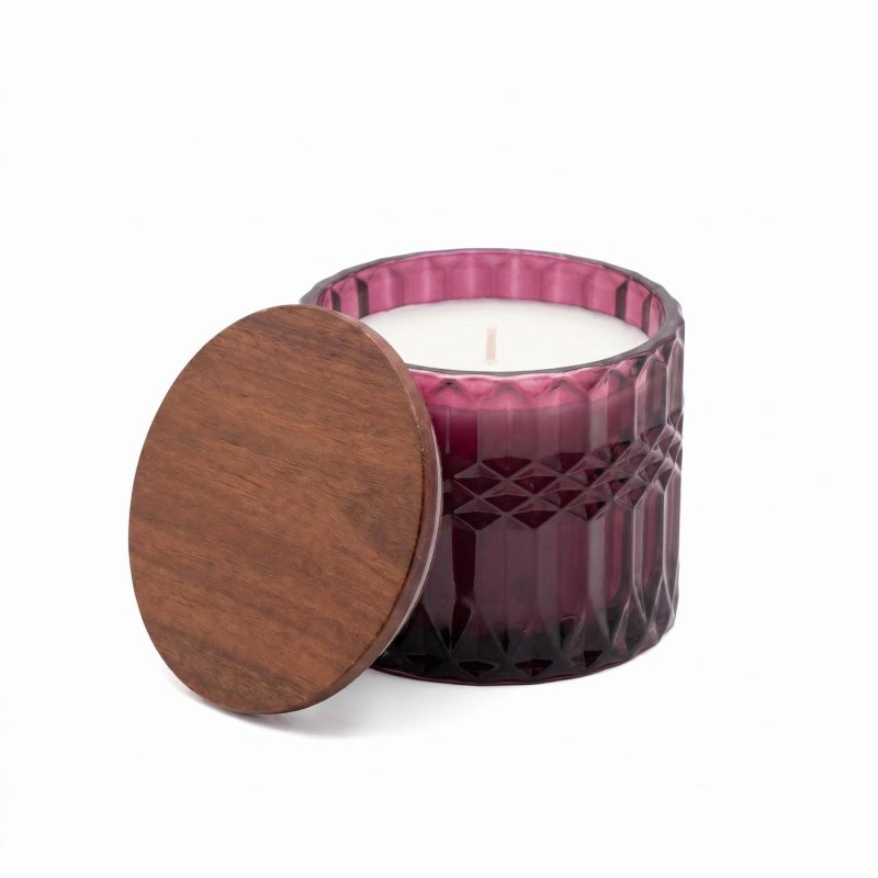 Horizon 296 Ml / 10 Oz Glass Candle With Acacia Wood Lid - 7