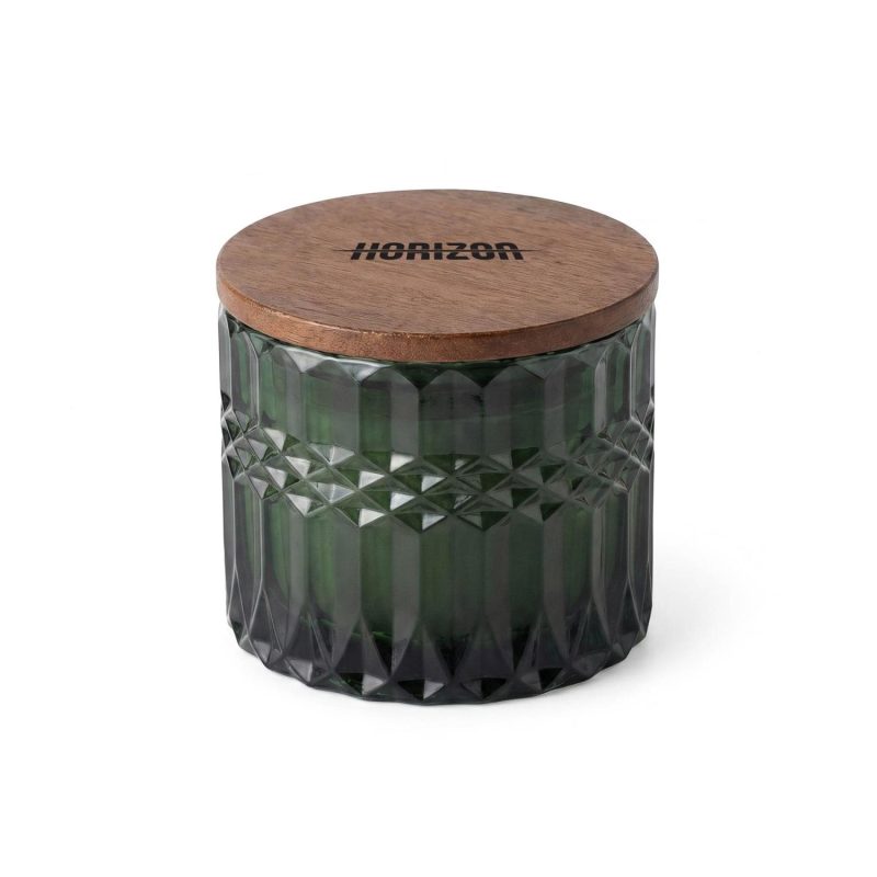 Horizon 296 Ml / 10 Oz Glass Candle With Acacia Wood Lid - 9