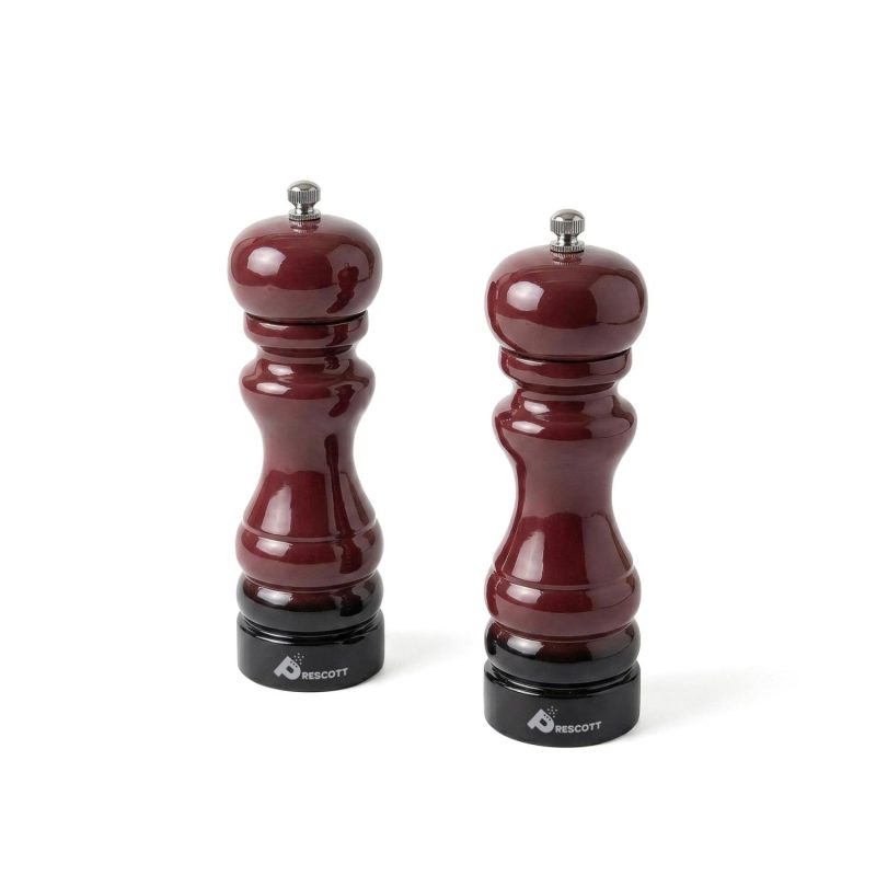 Prescott Oak Wood Salt And Pepper Mill Set - 4