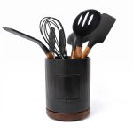 Radcliffe Stoneware Utensil Holder And Spatula Set - 8