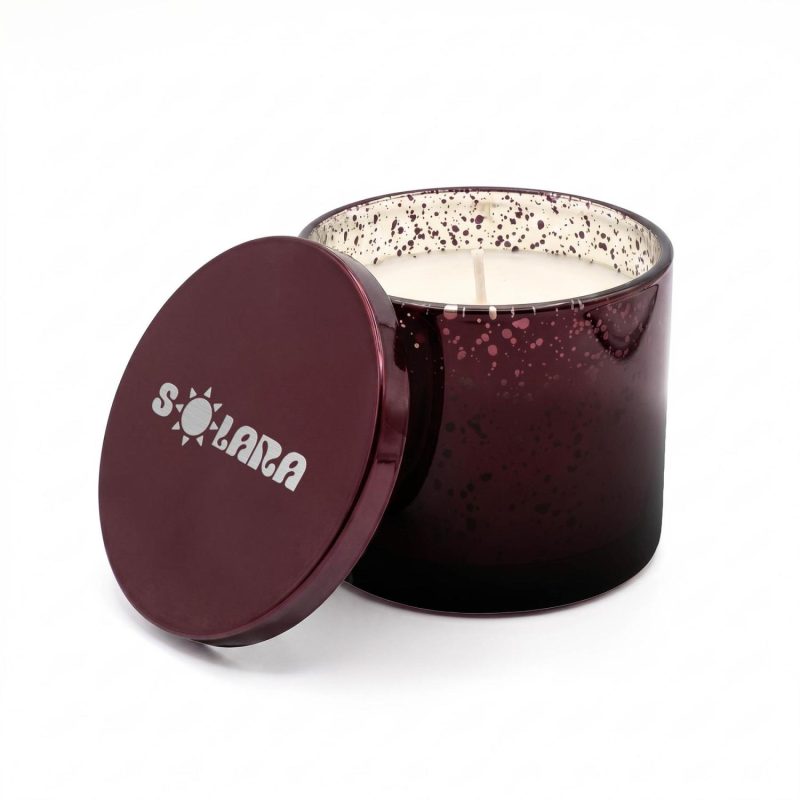 Solara 296 Ml / 10 Oz Metallic Glass Candle With Tin Lid - 5