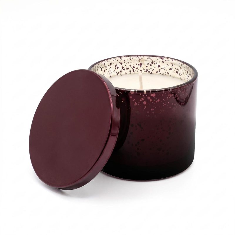 Solara 296 Ml / 10 Oz Metallic Glass Candle With Tin Lid - 9