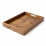 Whitaker Acacia Wood Herringbone Serving Board