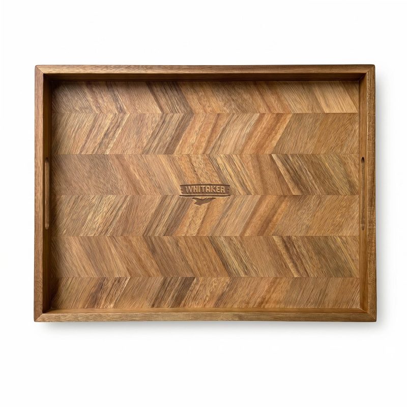 Whitaker Acacia Wood Herringbone Serving Board - 2