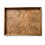 Whitaker Acacia Wood Herringbone Serving Board - 3