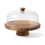 Winslow 2-In-1 Acacia Wood Serving Board With Plastic Dome - 1